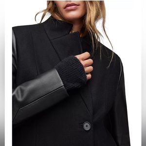 Surface to Air Wool/Cashmere Coat leather details